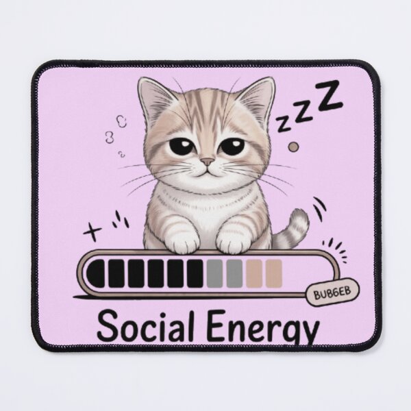 Item preview, Introvert Cat – Social Energy Loading designed and sold by AlphaMinds.