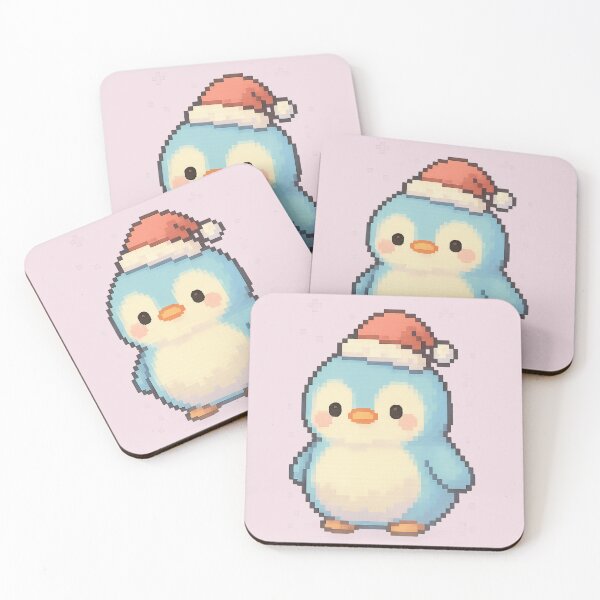 Item preview, Christmas Penguin – Cute Pastel Pixel Art – Holiday Winter Animal designed and sold by BROHLine Studio.