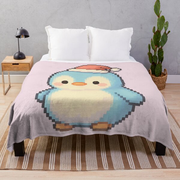 Item preview, Christmas Penguin – Cute Pastel Pixel Art – Holiday Winter Animal designed and sold by BROHLine Studio.