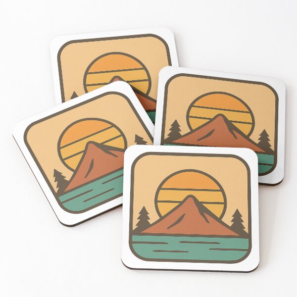Item preview, Vintage Sunset Mountain Minimalist Landscape designed and sold by RkRihan.