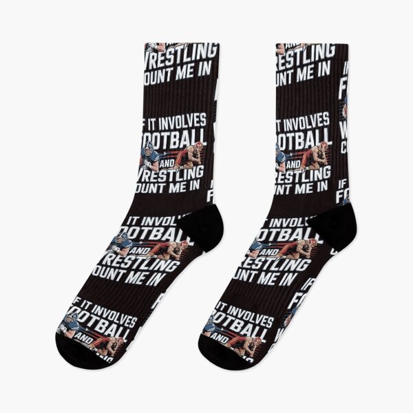 Item preview, If It Involves Football and Wrestling Count Me In – Dual Sports Fan Art designed and sold by Redgiant87x.