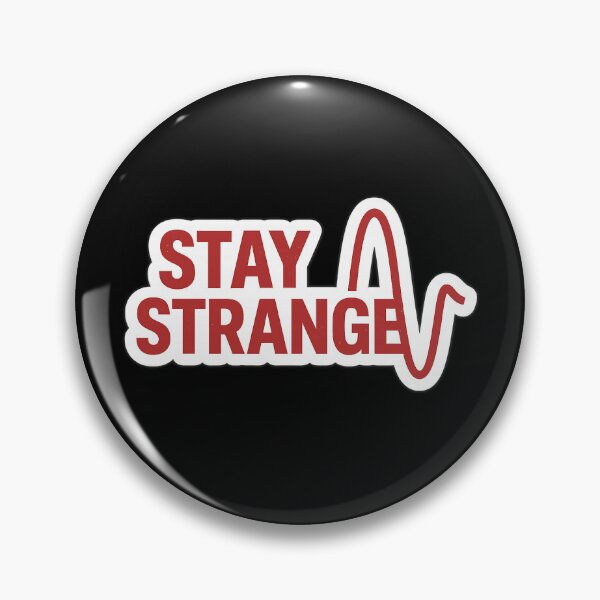 Item preview, Stay Strange – Minimal Red Aesthetic Sticker Design designed and sold by Bypikka.