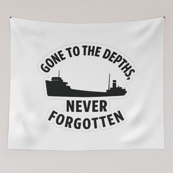 Item preview, Gone to the Depths Never Forgotten Sticker | Great Lakes Tragedy Tribute designed and sold by Gurjeetpixelart.