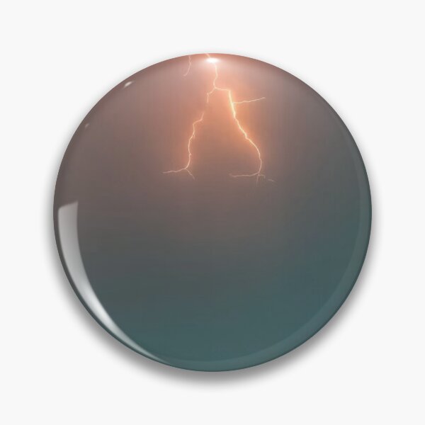 Item preview, Orange Fork Lightning In Night Sky Photographic Print designed and sold by Mother-Nature65.