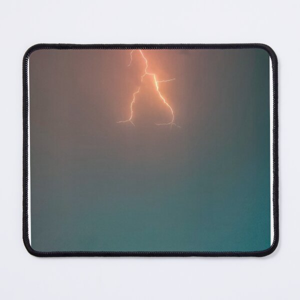 Item preview, Orange Fork Lightning In Night Sky Photographic Print designed and sold by Mother-Nature65.