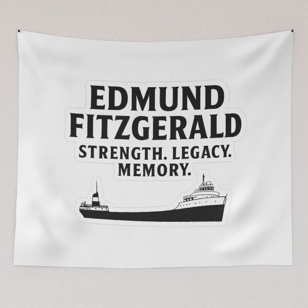 Item preview, Edmund Fitzgerald Strength Legacy Memory Sticker | Maritime Tribute Art designed and sold by Gurjeetpixelart.