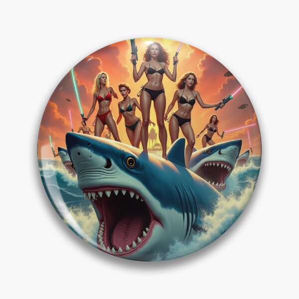 Artikelvorschau, Shark vs Aliens 4 Bikini Queens - Retro Sci-Fi entworfen und verkauft von FilMate.
