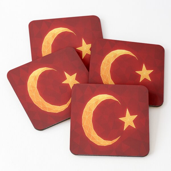 Item preview, Geometric Polygon Turkish Flag Design – Futuristic Red Turkey Art | Istanbul Europe Turkish Nation Symbol designed and sold by Globalcitytees.