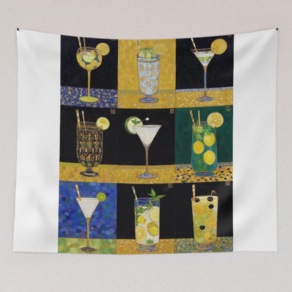 Item preview, NINE COCKTAIL GLASSES - illustration .1 designed and sold by lautir.