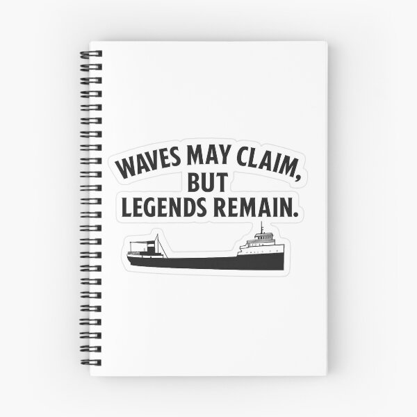 Item preview, Waves May Claim But Legends Remain Sticker | Great Lakes Quote Design designed and sold by Gurjeetpixelart.