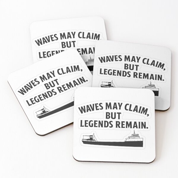 Item preview, Waves May Claim But Legends Remain Sticker | Great Lakes Quote Design designed and sold by Gurjeetpixelart.