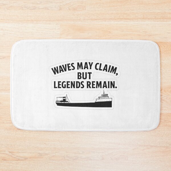 Item preview, Waves May Claim But Legends Remain Sticker | Great Lakes Quote Design designed and sold by Gurjeetpixelart.