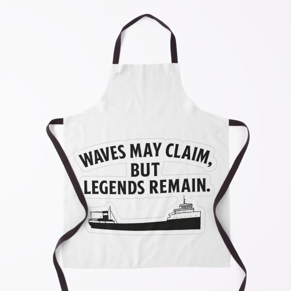 Item preview, Waves May Claim But Legends Remain Sticker | Great Lakes Quote Design designed and sold by Gurjeetpixelart.