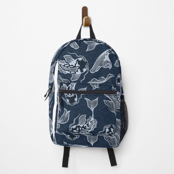 Item preview, Midnight Koi Fish Japanese Wave Pattern. designed and sold by n5zAbhi.