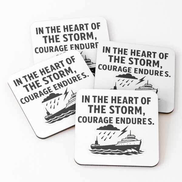 Item preview, In the Heart of the Storm Courage Endures Sticker | Edmund Fitzgerald Inspired designed and sold by Gurjeetpixelart.