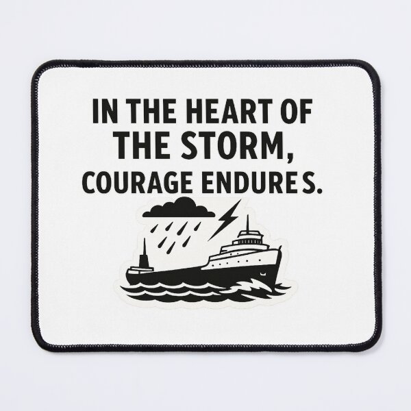 Item preview, In the Heart of the Storm Courage Endures Sticker | Edmund Fitzgerald Inspired designed and sold by Gurjeetpixelart.