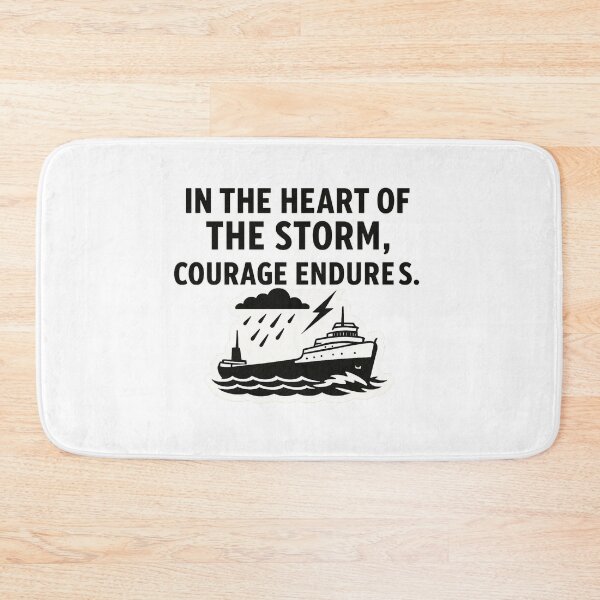 Item preview, In the Heart of the Storm Courage Endures Sticker | Edmund Fitzgerald Inspired designed and sold by Gurjeetpixelart.