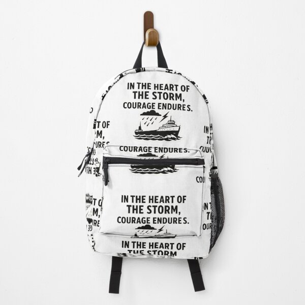 Item preview, In the Heart of the Storm Courage Endures Sticker | Edmund Fitzgerald Inspired designed and sold by Gurjeetpixelart.