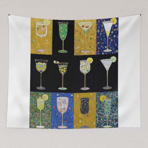 Item preview, TWELVE COCKTAIL GLASSES - illustration .1 designed and sold by lautir.