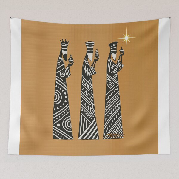 Item preview, Three Wise Men Black & White Christmas Nativity Art designed and sold by SoLunAgua ..