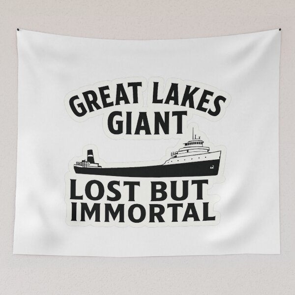 Item preview, Great Lakes Giant Lost But Immortal Sticker | Edmund Fitzgerald Tribute designed and sold by Gurjeetpixelart.