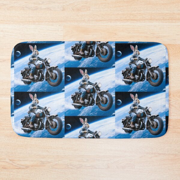Item preview, cute bunny old motorcycle riding designed and sold by Dogandesighn.