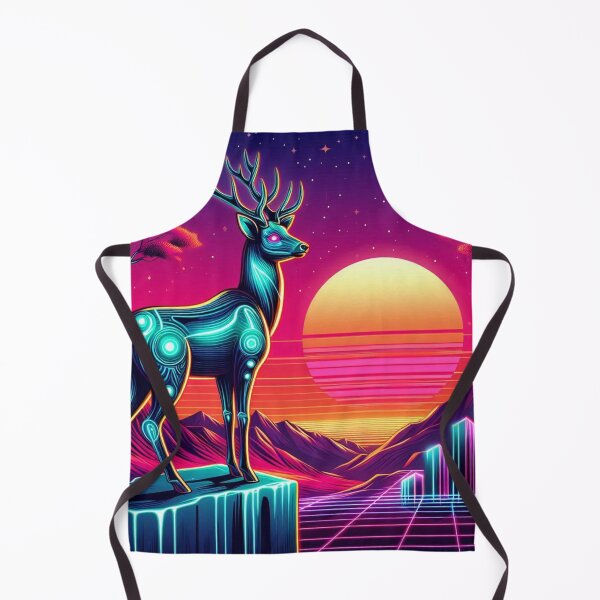 Item preview, cute futuristic neon deer designed and sold by Dogandesighn.