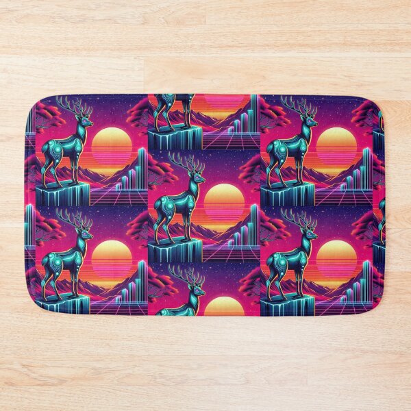 Item preview, cute futuristic neon deer designed and sold by Dogandesighn.