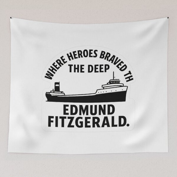 Item preview, Where Heroes Braved the Deep Sticker | Edmund Fitzgerald Memorial designed and sold by Gurjeetpixelart.