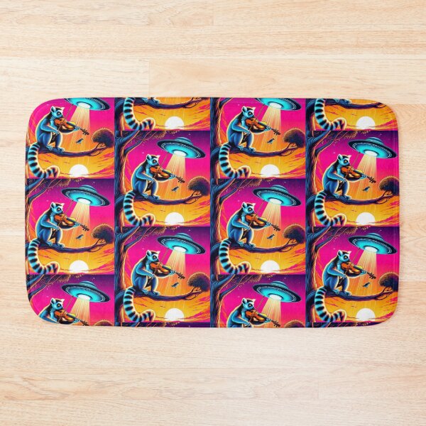 Item preview, "Neon Lemur Serenade Under Alien Skies designed and sold by Dogandesighn.