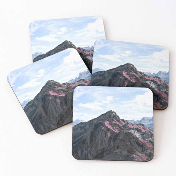 Item preview, Alpine panorama – Purple in the rocks / Swiss Artwork Photography designed and sold by Raphael Wolf.