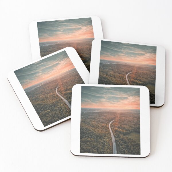 Item preview, Road Forest Sunset Clouds Photographic Print designed and sold by Mother-Nature65.