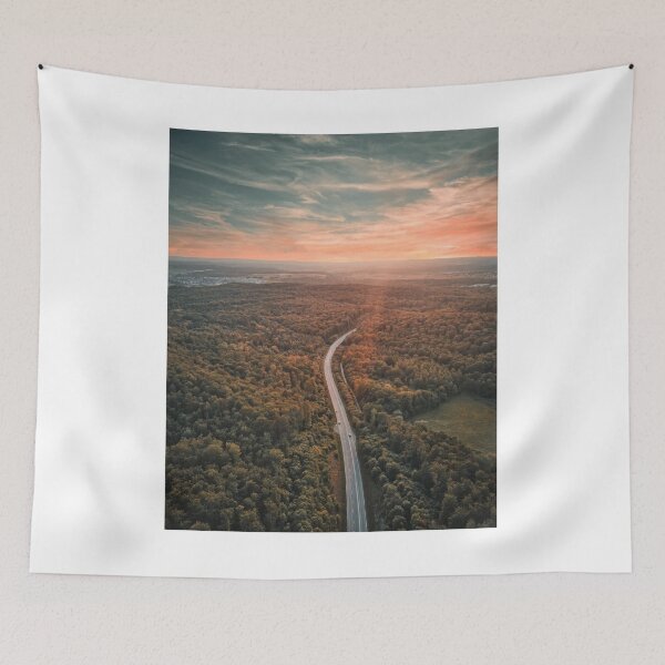 Item preview, Road Forest Sunset Clouds Photographic Print designed and sold by Mother-Nature65.