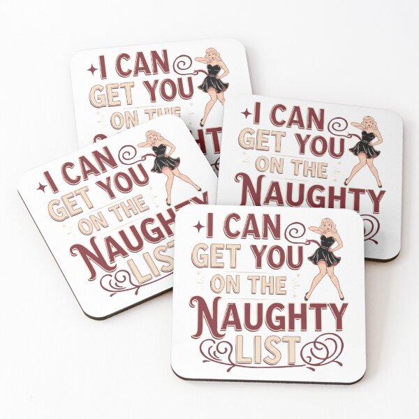 Item preview, Funny Get You On The Naughty List Christmas Humor designed and sold by ArtFromBeyond.