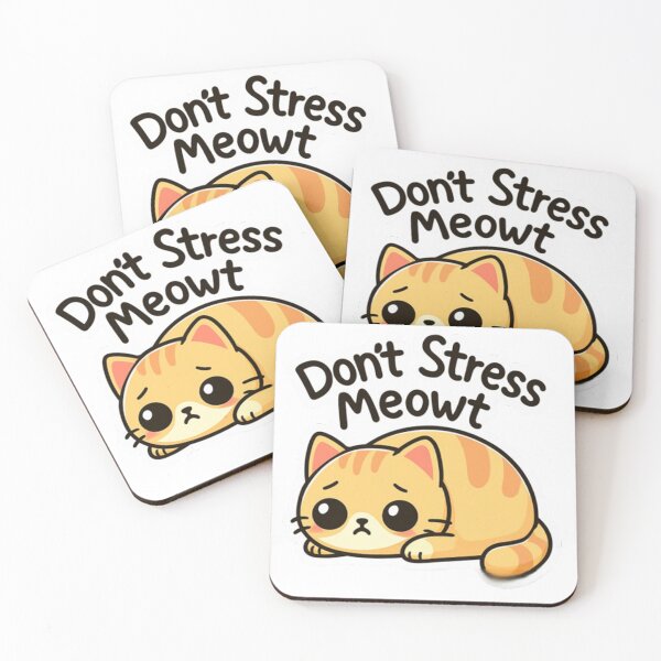 Item preview, Don’t Stress Meowt – Cute Kawaii Cat Sticker designed and sold by LoveDesignMania.