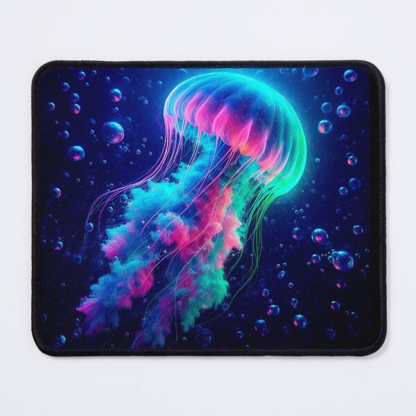 Item preview, Colorful neon jellyfish  designed and sold by Dogandesighn.