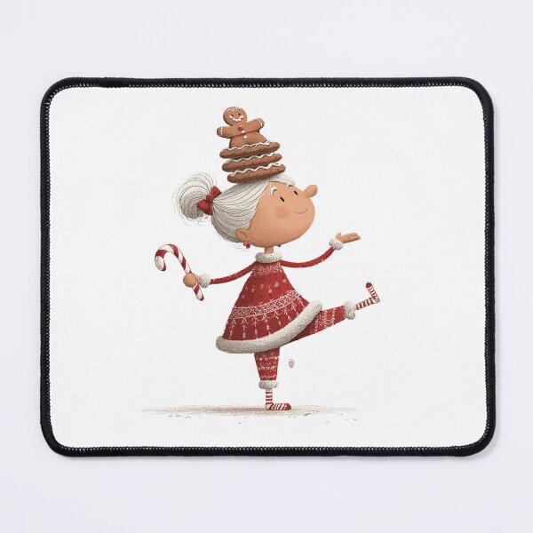 Item preview, Mrs. Claus Balancing Gingerbread – Funny Christmas Design designed and sold by EVESTUDIOART.
