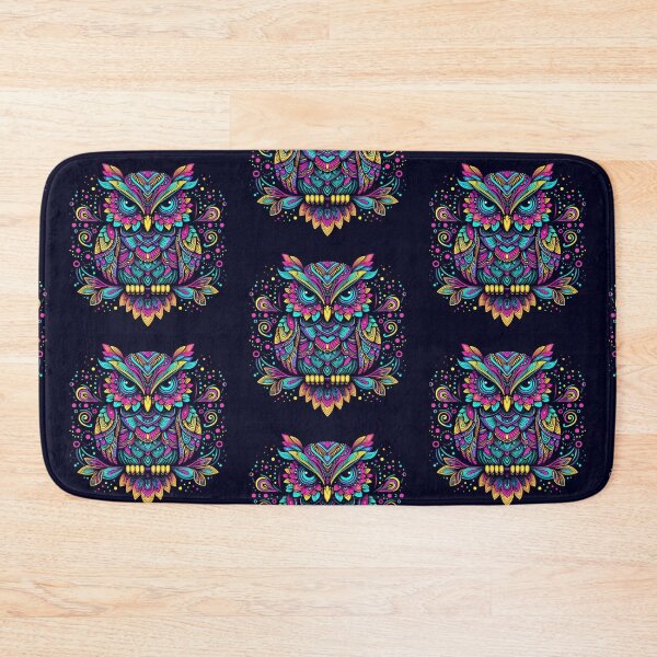 Item preview, Colorful geometric decorative mystic owl  designed and sold by Dogandesighn.