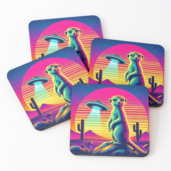 Item preview, Cute suricata and ufo  designed and sold by Dogandesighn.