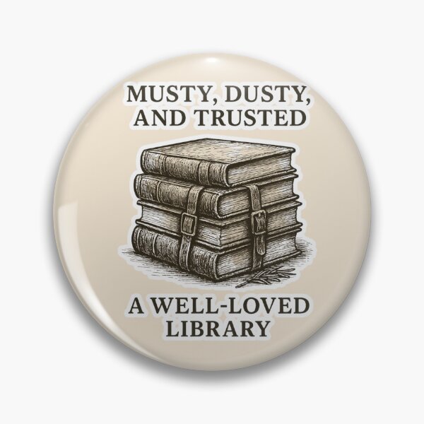 Item preview, Musty Dusty and Trusted Book Lover Art | Well-Loved Library Dark Academia Gift designed and sold by Searching ideas.