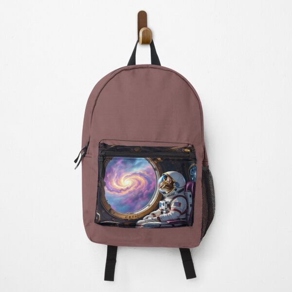 Item preview, Cosmic Cat Commander – Astronaut cat in Galaxy View with Brass & Space Vibes for Dreamers designed and sold by FotoworldEdel.
