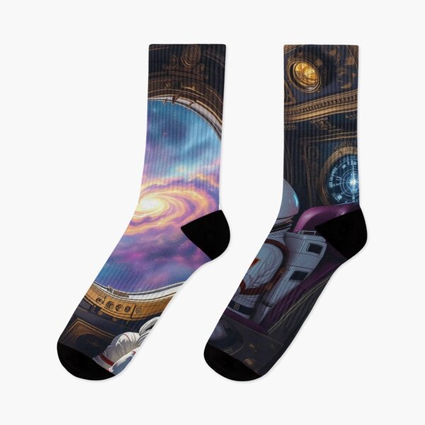 Item preview, Cosmic Cat Commander – Astronaut cat in Galaxy View with Brass & Space Vibes for Dreamers designed and sold by FotoworldEdel.