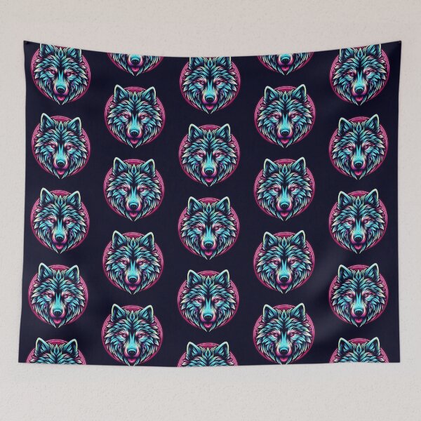 Item preview, Geometric decorative mystic wolf designed and sold by Dogandesighn.