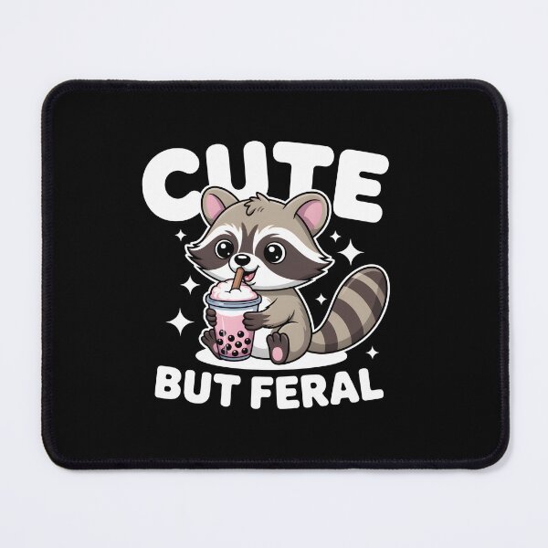 Item preview, Cute Raccoon Boba Tea – Kawaii Cute But Feral Funny Animal  designed and sold by ViktoonShirts.