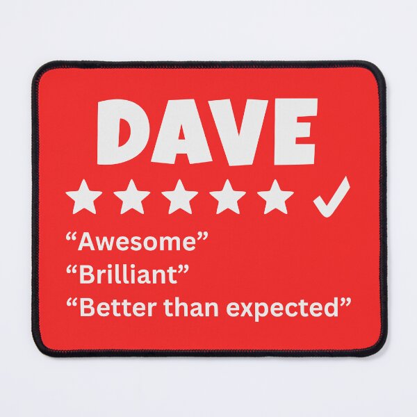 Item preview, Dave Review designed and sold by glowdesigns.