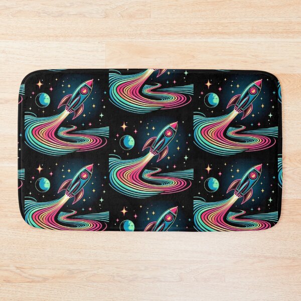 Item preview, colorful neon rocket designed and sold by Dogandesighn.