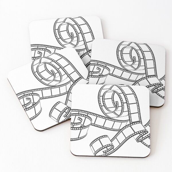 Item preview, Retro Movie Film Reel Design – Minimal Black & White Art designed and sold by S1990S.