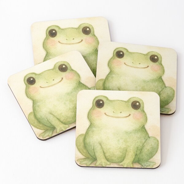 Item preview, happy frog, happy life designed and sold by Cushion-Crafts.