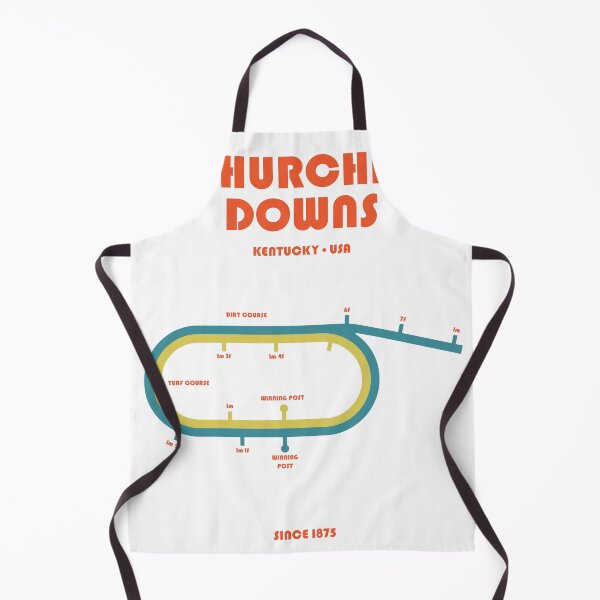 Item preview, Retro Minimalist Churchill Downs Racecourse Line Art Print designed and sold by The Circuit Collection.