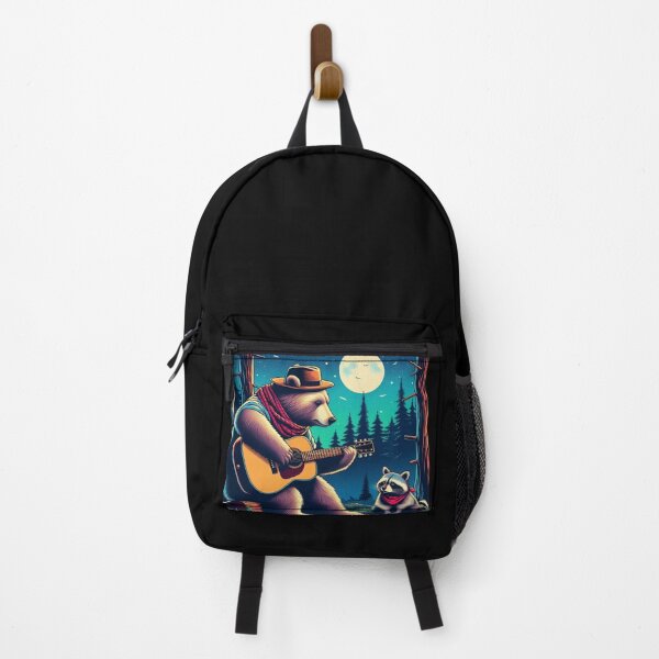 Item preview, "Moonlit Forest Jam – Bear & Raccoon Nighttime Concert" designed and sold by Dogandesighn.
